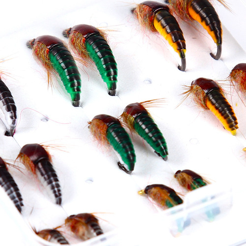 Egret Flying LF001 Caddis Moth Nymph Fly Hook Bionic Bait Luya Fly Fishing Nymph Fly Bait