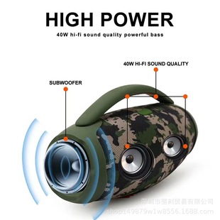 Cross-border Hot Sale BOOMSBOX Ares 3rd Generation Bluetooth Speaker Wireless Heavy Subwoofer Audio Outdoor Portable
