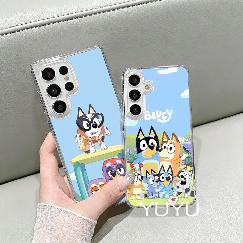 Bluey Cartoon Samsung Cute Phone Case S26Ultra S22 A54 Apple 14 17Promax