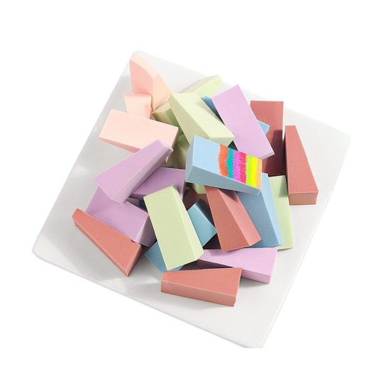 Chuangji Shengda Nail Art Pat Glue Sponge Gradient Triangle Cotton DIY Gradient High Density Bean Curd Block Sponge Tool