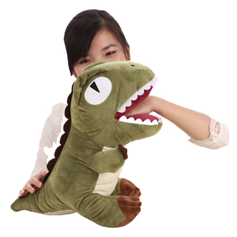 Dinosaurio de dibujos animados, manos calientes, almohada, muñeco de peluche, almohada para la siesta de oficina, calentador de manos multifuncional, marioneta de estudiante