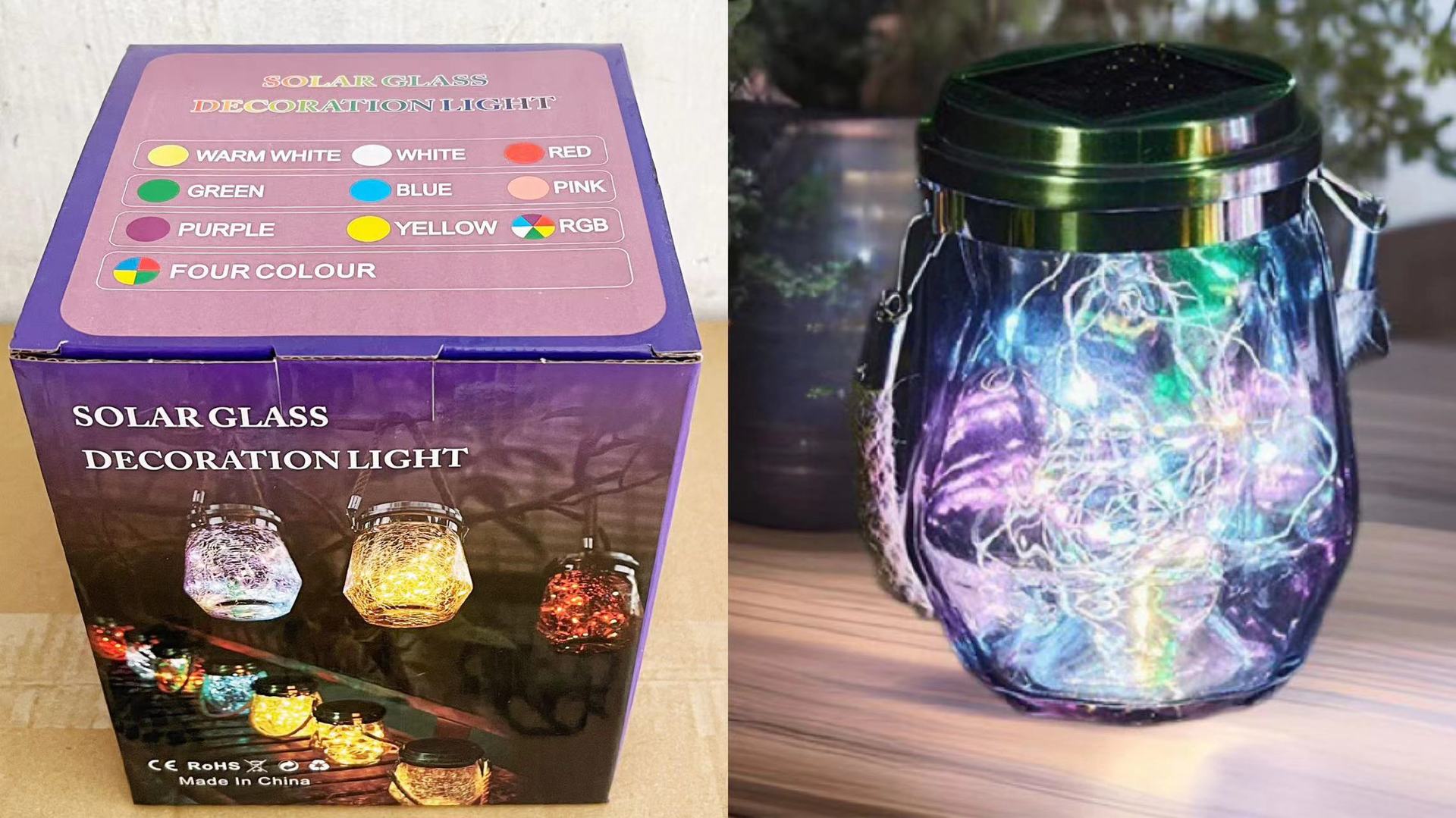 가장자리가 광택이 나는 30구슬 4색 광채 상자 1팩