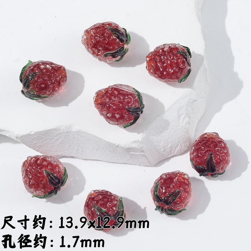 创意琉璃水果散珠 手工diy草莓苹果串珠项链手链饰品材料配件批发|undefined