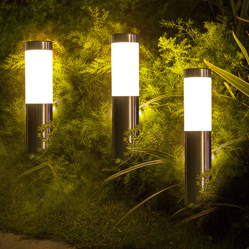 Outdoor solar cylindrical garden light home waterproof LED garden villa decorative street light solar lawn light