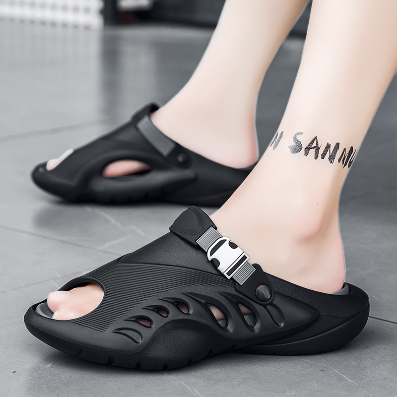 top Quality New Summer Style Flip-Flops Outdoor Wear, Trendy And Simple Two-Tone Thong With Thick Soles For A Comfortable Feel,_voghion.com