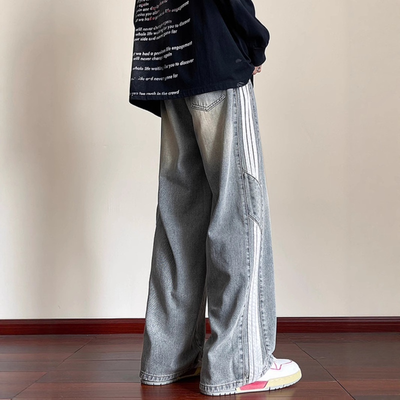 Jeans Men's Summer Thin 2025 New Straight Loose Wide-Leg Pants American High Street Pants Men's Long Pants