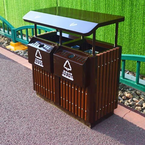 Nailed Outdoor Trash Can Stainless Steel Trash Can Outdoor Peel Box Street Scenic Area Community Sanitation