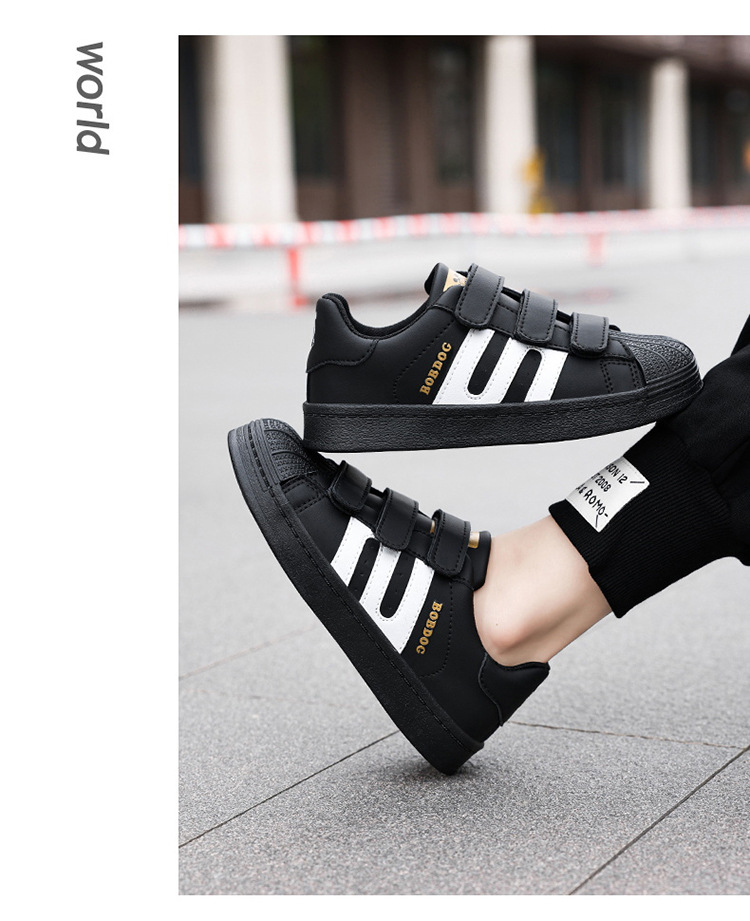 Babu Bean Boys' Little White Scarpe singole per ragazze nuove e invernali per bambini, versatili per l'autunno_voghion.com