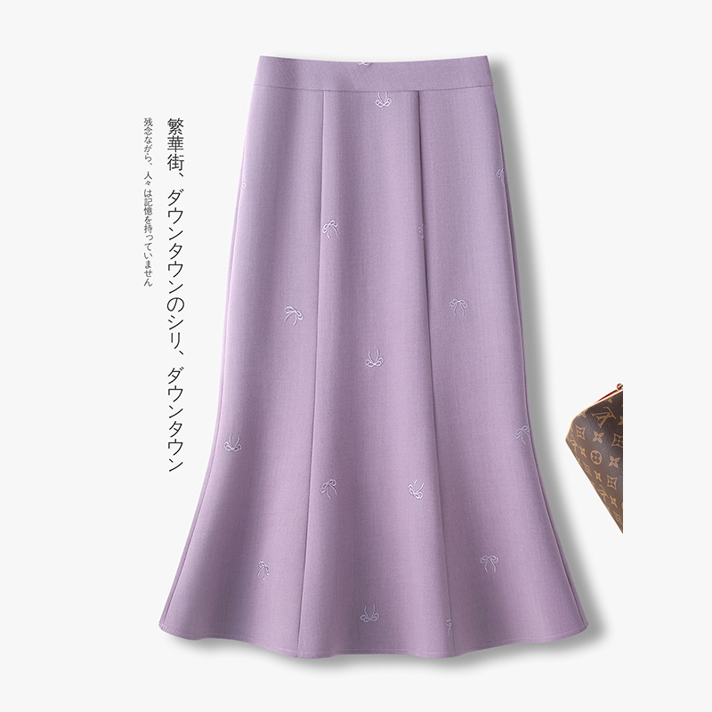 包臀鱼尾裙气质西装中长裙女2025秋装新款高腰显瘦高级感半身裙子|undefined