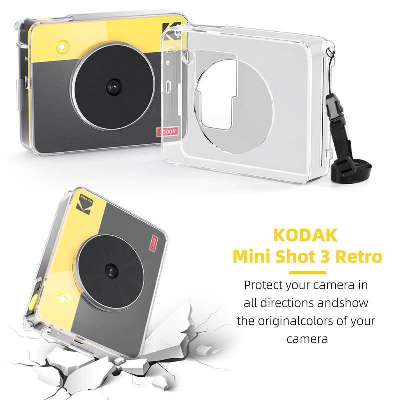 Kodak Mini Lens 3 レトロ 4 透明保護ボックス、2-in-1 デジタルカメラ保護ボックス、取り外し可能|undefined