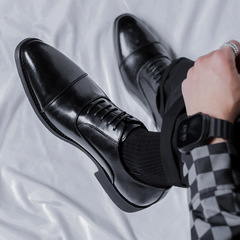 Three-joint men's leather shoes business casual formal men's shoes British suit shoes men's groom's wedding shoes 8038-R