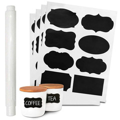 8 pack of blackboard labels, sticker labels for glass jars, movable, waterproof PVC self-adhesive labels