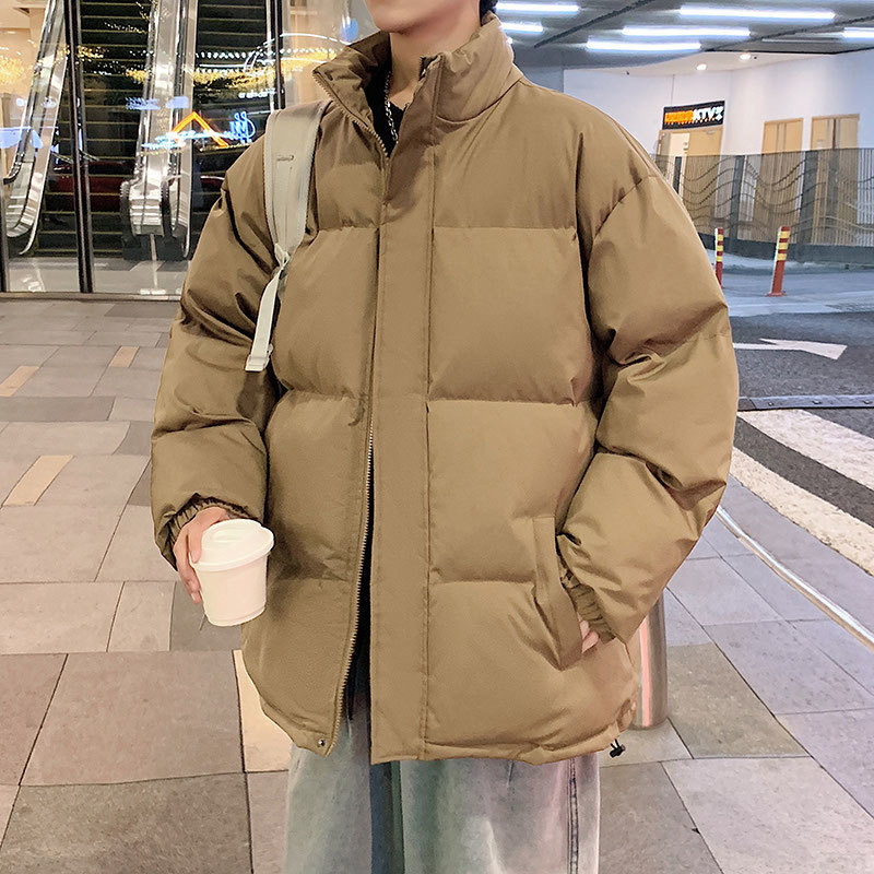 남자 겨울 두꺼운 칼라 코튼 코트 2024 새해 커플 코튼 코트