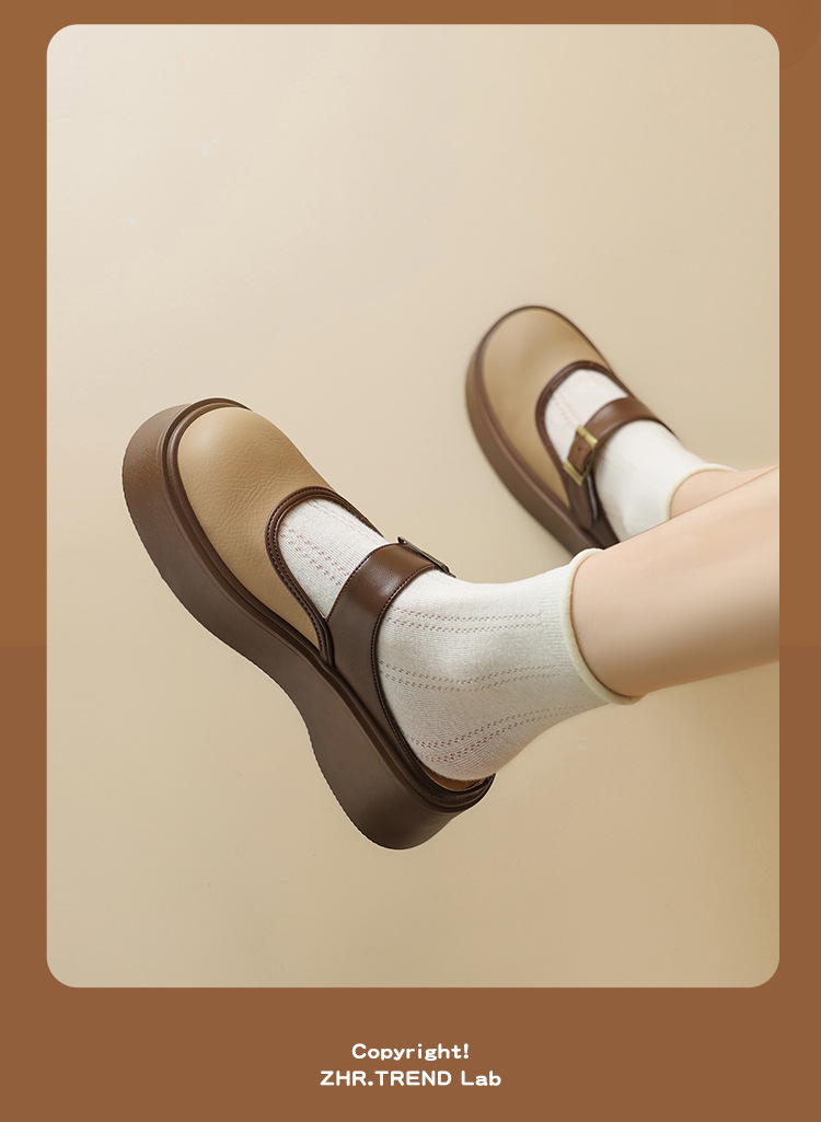 Dép sục Birken đế dày nữ bít mũi quai ngang — Nâu mơ KN77 chi tiết 17