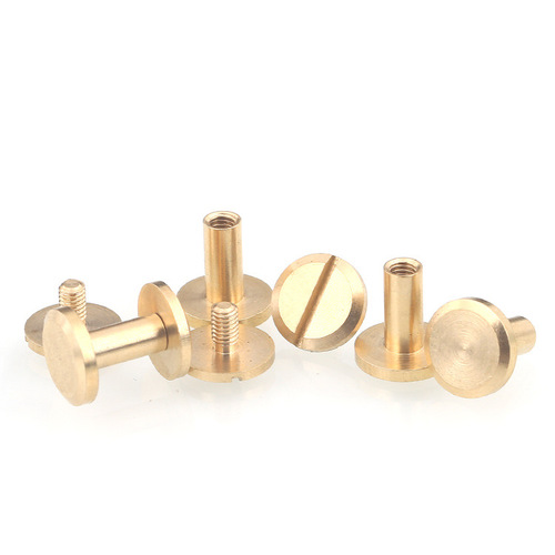 [m4] Copper flat head one-letter rivets locking screws belt decoration photo album account book recipe rivet lock buckle