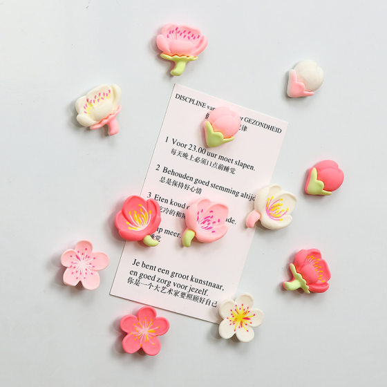 Imitation Flower Pistil Cherry Blossom Resin Refrigerator Stickers Furniture Kitchen Photo Message Board Stickers Black and White Board Decorative Stickers