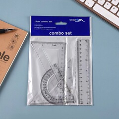 学生ジャケット定規4点セット直尺15cm三角板セット定規測定器多機能学生クロスボーダー直供
