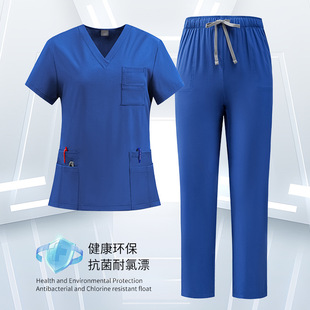 New Straight-Leg Pants Beauty Salon Operating Room Icu Clinic Doctor Nurse Workwear Scrub Set One-Piece Drop Shipping