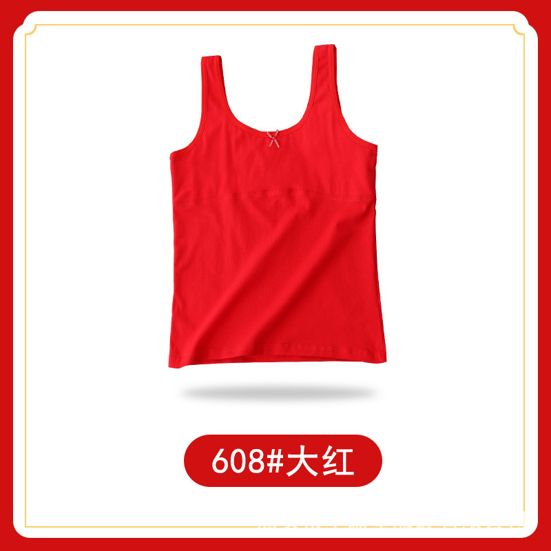 Ropa interior festiva roja para niñas en su año zodiacal, chaleco para niñas en etapa de desarrollo, chaleco para niñas de primaria, sujetador de algodón puro para niñas de primer grado.
