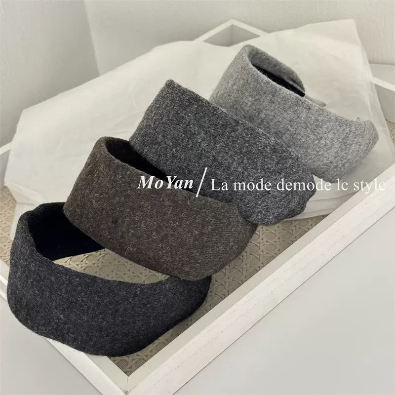 港风网红针织发箍宽边复古秋冬百搭高级感头箍时尚简约气质压发卡