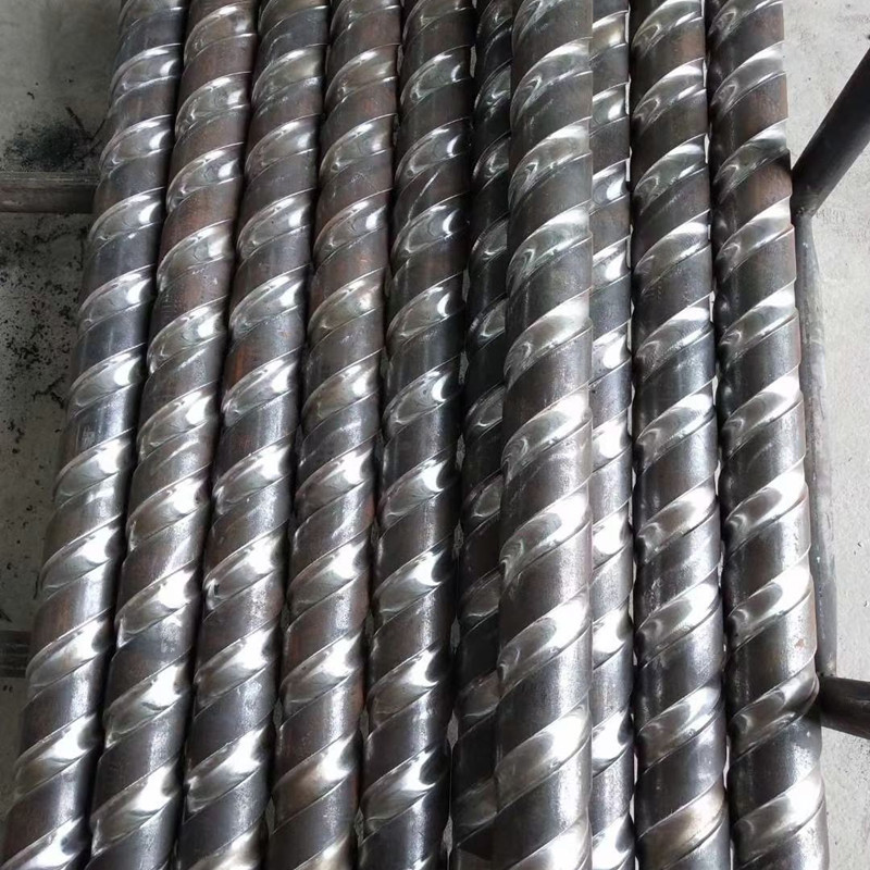 巨安圆钢铣刻内螺旋钻杆 凿岩内凹式宽叶片钻杆 整体式