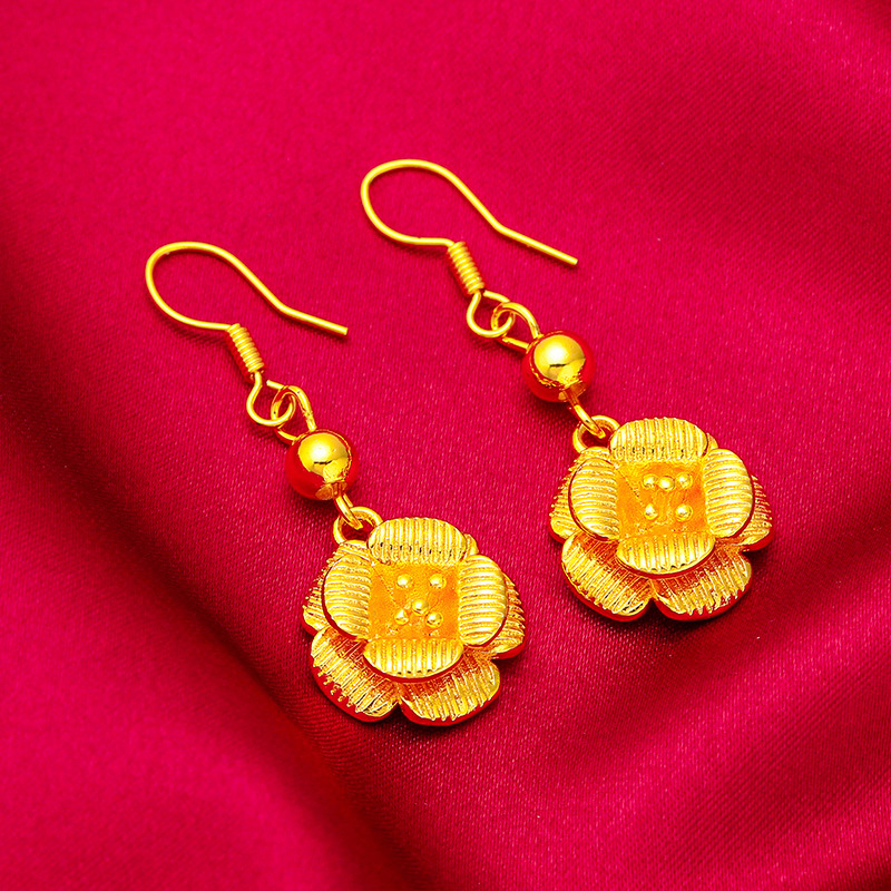 Las mujeres de oro pétalo collar Boda boda estilo étnico collar de imitación de oro Latón chapado en oro collar de oro al por mayor