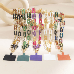 彩色亞克力鏈條手機鏈網紅同款便捷式斜挎手機掛鏈防丟鏈條批發