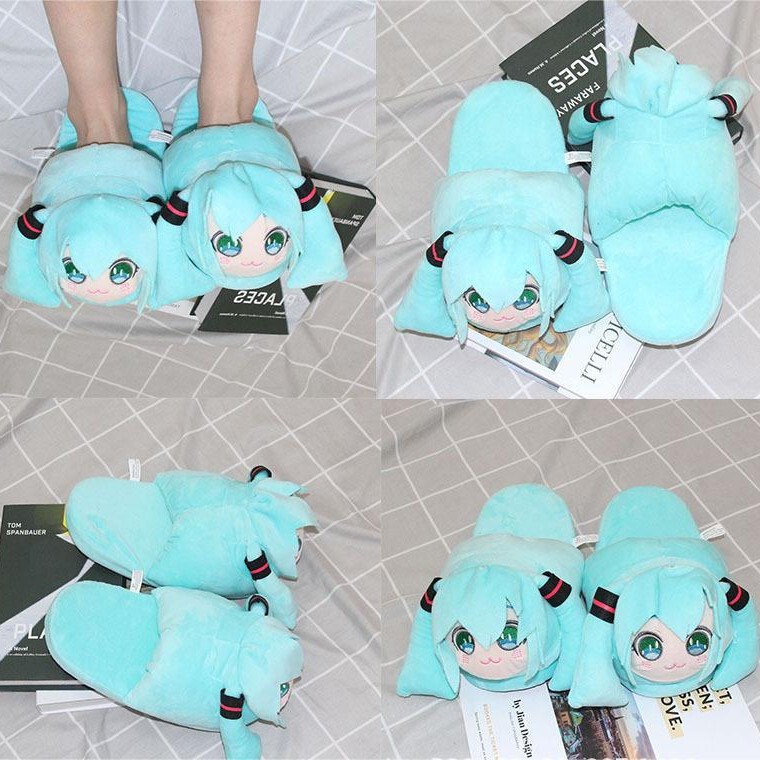 Cartoon Animation Hatsune Future Cartoon Song Ji Plan Music Girl Plush Slippers Girl Winter Cotton Slippers Warm Cartoon Animation Hatsune Future Cartoon Song Ji Plan Music Girl Plush Slippers Girl Winter Cotton Slippers Warm