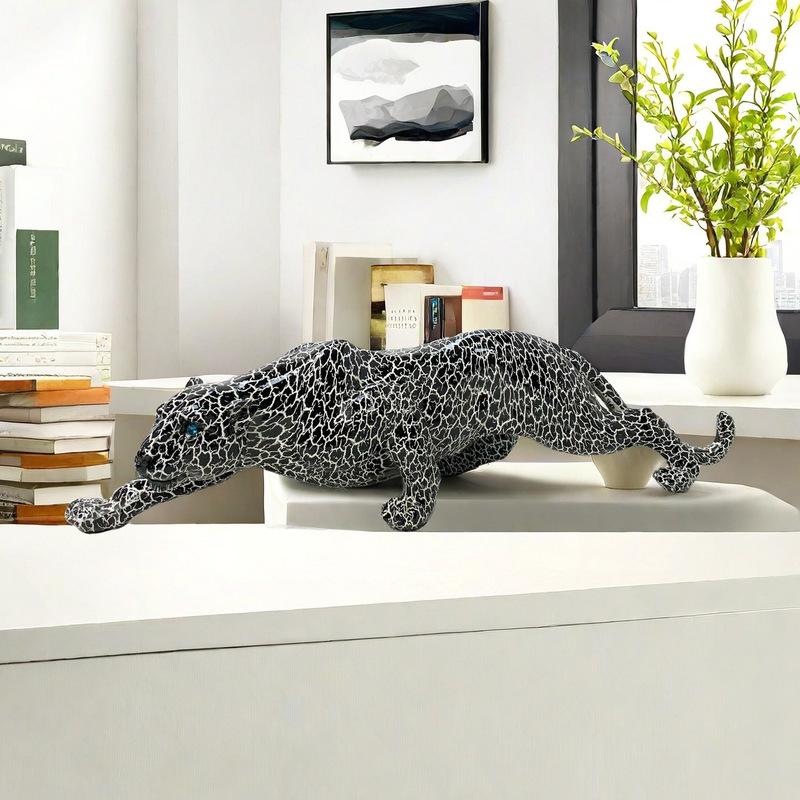 Cross-border hot-selling leopard leopard animal new ornaments resin crafts TV cabinet porch office decoration Cross-border hot-selling leopard leopard animal new ornaments resin crafts TV cabinet porch office decoration