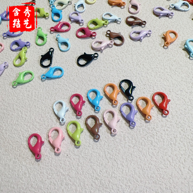 Painted Colorful Lobster Clasp DIY Jewelry Accessories Keychain Phone Chain Candy Color Fashionable Versatile Jewelry Clasp