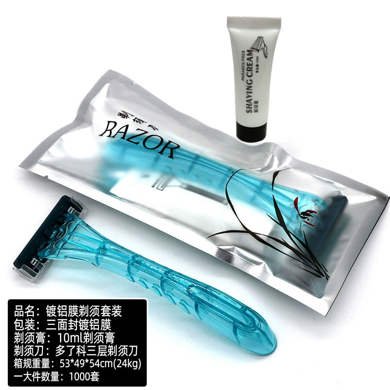 Room disposable razor for hotel, cream, set