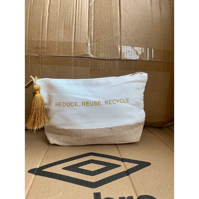 Foreign Single Goods Exported to Europe and the United States Original Ecological Cotton and Linen Large Capacity Color Matching Beige Cosmetic Bag Cosmetics Bag Wash Bag Foreign Single Goods Exported to Europe and the United States Original Ecological Cotton and Linen Large Capacity Color Matching Beige Cosmetic Bag Cosmetics Bag Wash Bag