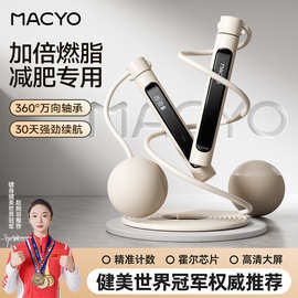 致佳新升级两用跳绳智能计数钢丝绳家用无绳负重跳绳体育用品