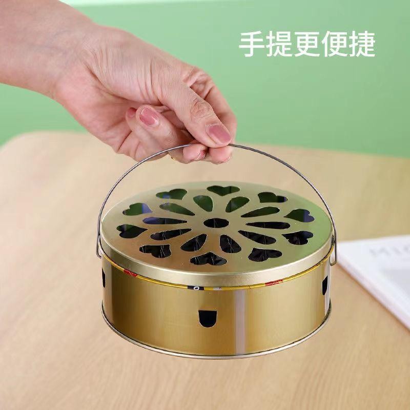 厂家供应家用型接灰蚊香盒镂空格子蚊香盘带盖防火元宝花型蚊香盒