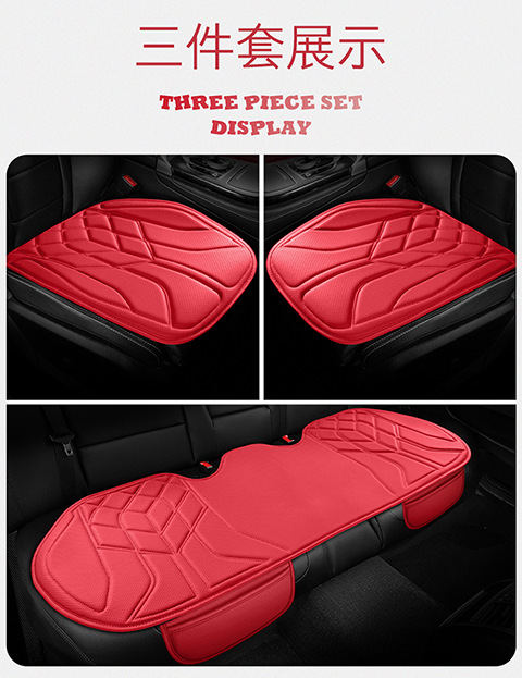 Seat cushion, seat cover – Qìchē Four Seasons - 3-piece-set-china-red-split-headrest