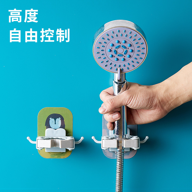 Jimao Xixi conejo MOP rack escoba titular de la tarjeta gancho fuerte sin fisuras Punch-libre fregona clip de baño estante de la pared