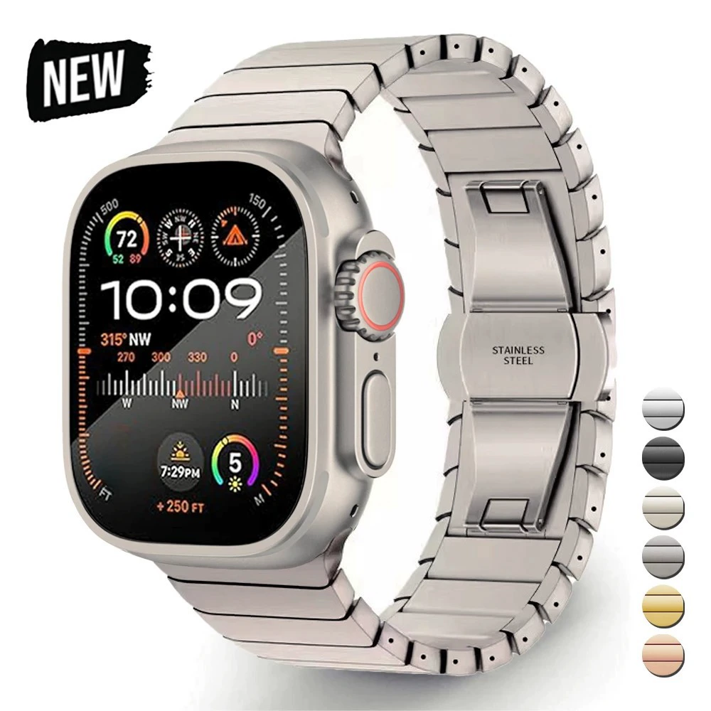 Подходит для Apple Watch S8 Watch Ремешок из бисера Бамбук Бабочка Пряжка Ремешок из нержавеющей стали