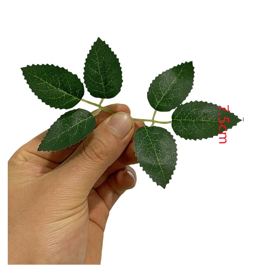 Моделирование заводских поставок листья Моделирование розы листья шелкография шелковая ткань листья 6 листьев розы моделирование зеленые листья растений