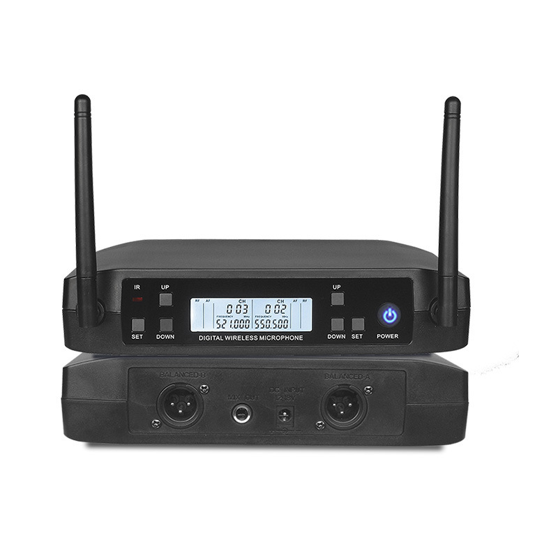 GLXD uno a dos hogar micrófono inalámbrico de segmento U FM micrófono móvil bobina al aire libre karaoke micrófono para discurso de la escuela