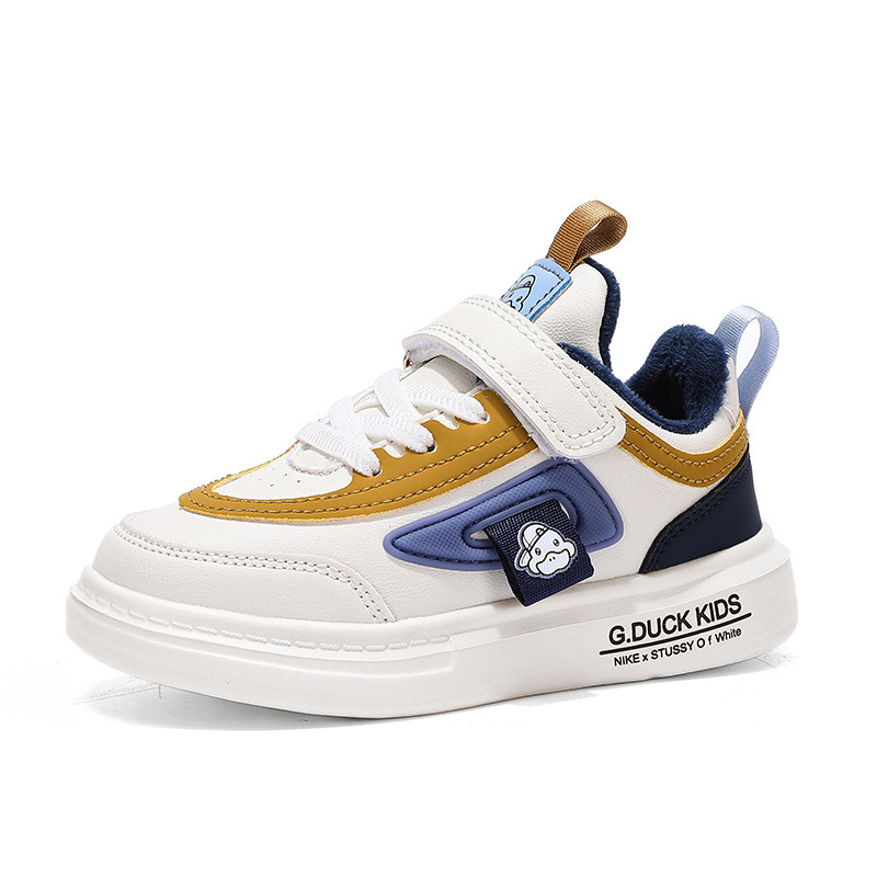 Zapatos de niños 24 nuevos zapatos de algodón de invierno de terciopelo calentador zapatos de patinaje de algodón para niños velcro zapatos deportivos un cabello