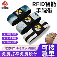 Трансграничные оптовые RFID тканые браслеты пользовательские метки контроля доступа полиэстер NFC эластичные библейские браслеты