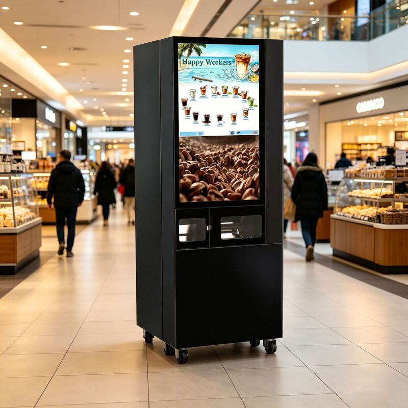 Unmanned Self-Service Ice Coffee Machine, Integrated Coffee and Tea Vending Machine, Automatic Ice Dispenser Unmanned Self-Service Ice Coffee Machine, Integrated Coffee and Tea Vending Machine, Automatic Ice Dispenser