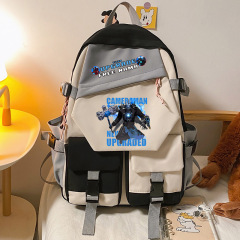 Toilet Person VS Surveillance Person Schoolbag Student Double Shoulder Bag Titan Speaker Person Television Person Double Shoulder Bag Children
