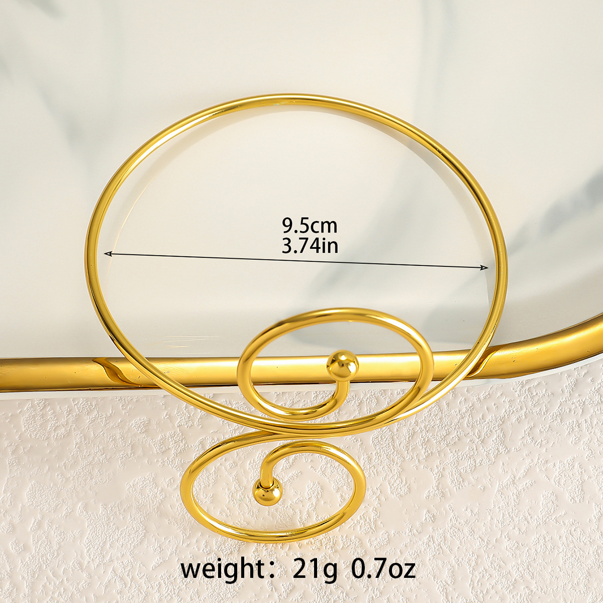 36g Weight arm bracelet Classification 1 Piece Quantity Daily Occasion Alloy Material Round, Curve, Leaves Pattern All Seasons Season Women's Gender Simple Style Style Wholesale Jewelry Simple Style Round Curve Leaves Alloy Arm Bracelet 14