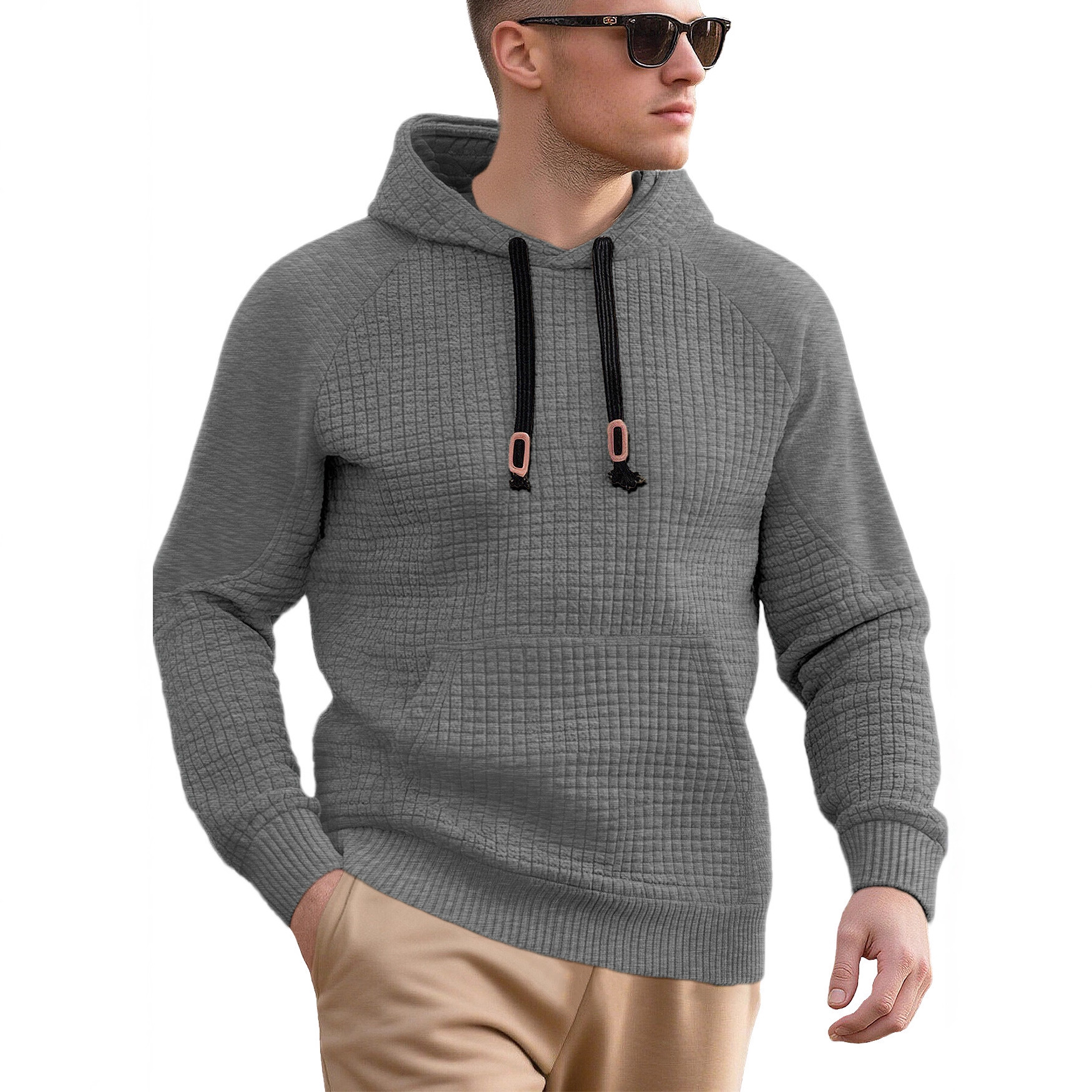 Transfronterizo Amazon comercio exterior nuevo tamaño europeo hombre chaqueta Jacquard casuales chaqueta de bolsillo grande