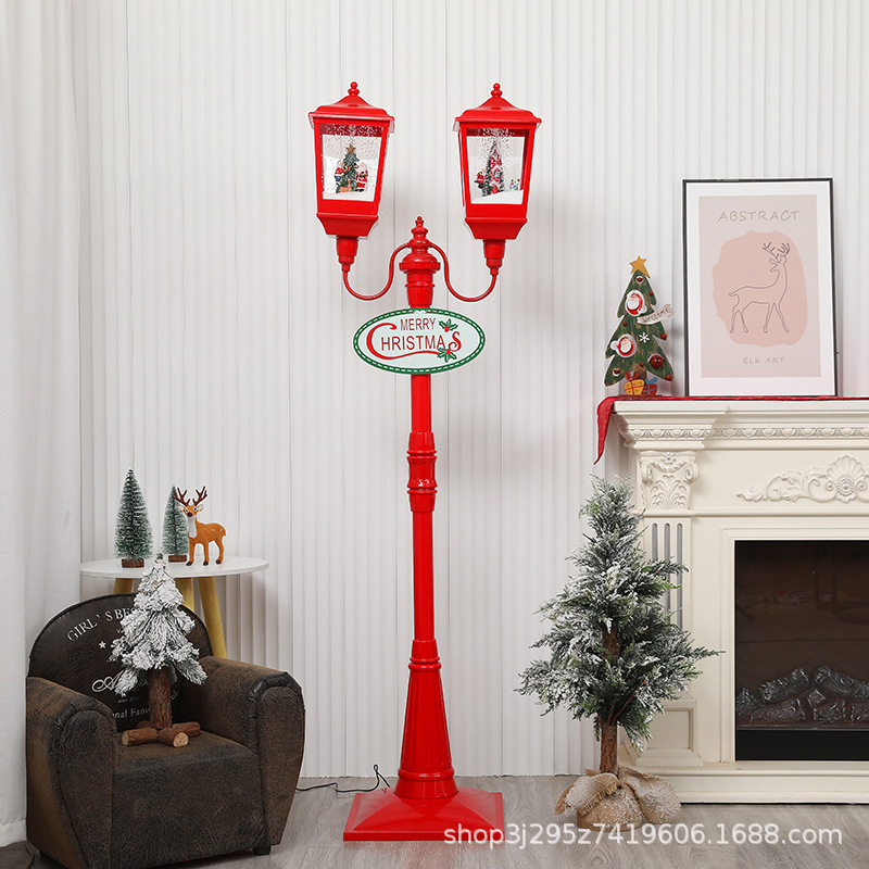 クロスボーダーヨーロッパとアメリカのクリスマス音楽雪の光雪街路灯クリスマスギフトギフトショッピングモールの窓リビングルームの装飾品