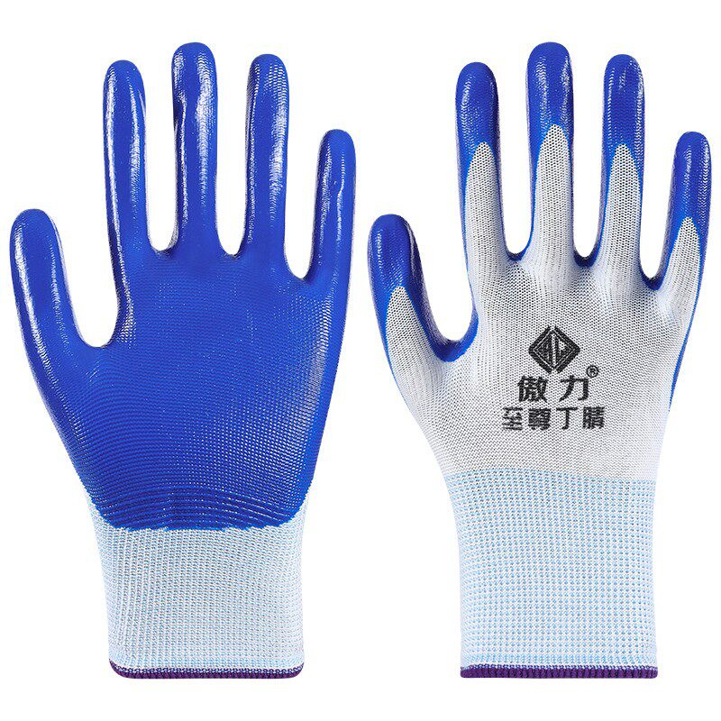 Guantes de protección laboral resistentes al desgaste neumáticos de goma de goma de trabajo de trabajo duro mano de obra duradera al por mayor guantes de látex