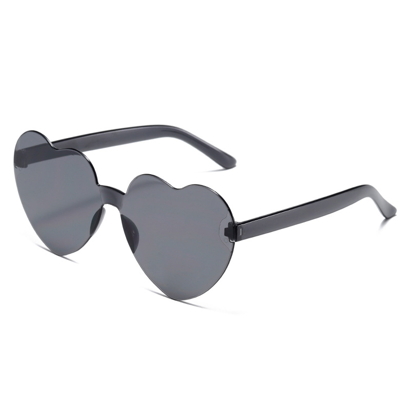Herzförmige, rahmenlose Sonnenbrille in Jelly-Farbe – Werbegeschenk_voghion.com