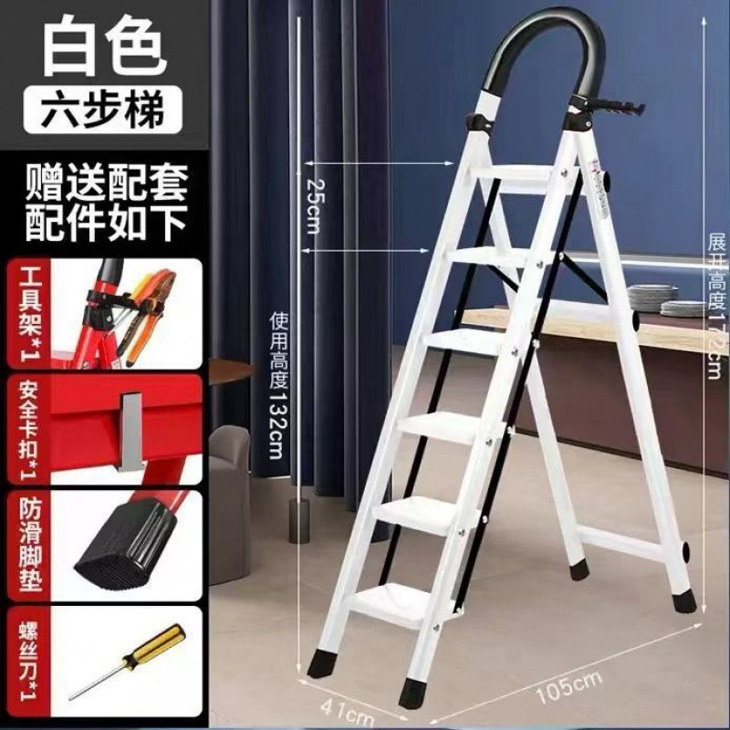 escalera doméstica escalera plegable de acero al carbono espesa escalera móvil escalera retráctil escalera multifuncional escalera interior
