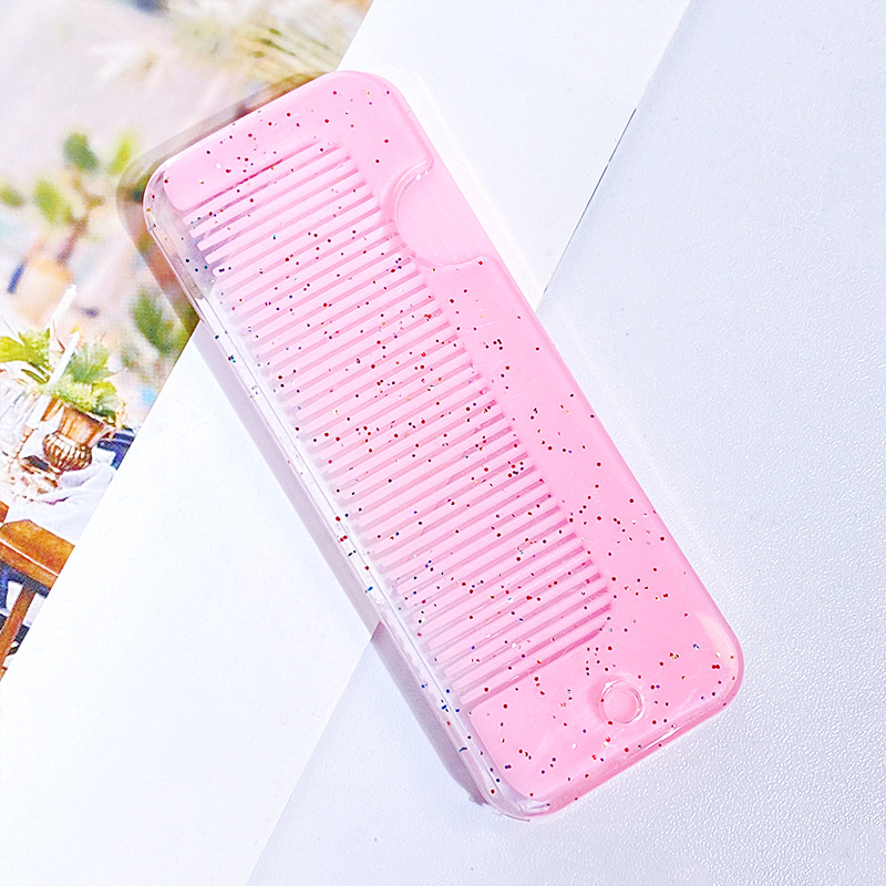 Estudiante de dibujos animados lindo peine conveniente pequeño peine chica corazón oso suave chica peine de pelo masaje mini peine